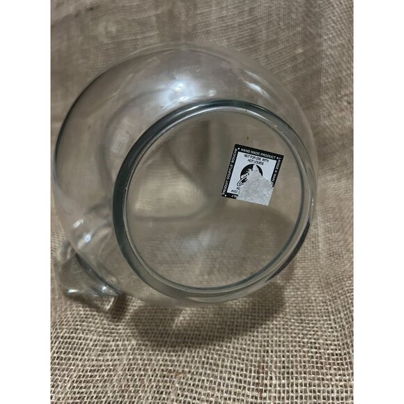 Glass Pitcher with Handle Handmade 10" with Molded Pour Spout - Picture 6 of 12